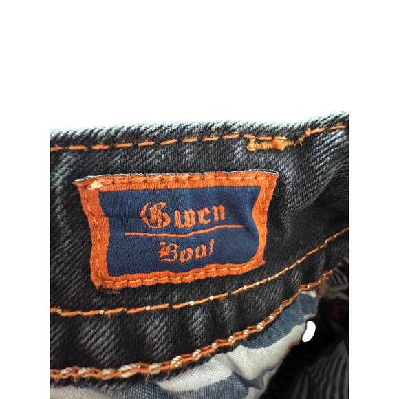 Rock Revival Gwen Bootcut Jeans Dark Wash Size 30 Cotton Blend Contrast Stitchin - Picture 6 of 10